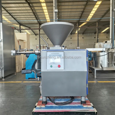 Fully Automatic Sausage Filling Machine Electric Hydraulic Vacuum Stuffer for Chorizo/Ham with Enema Knot-Tying Large Capacity