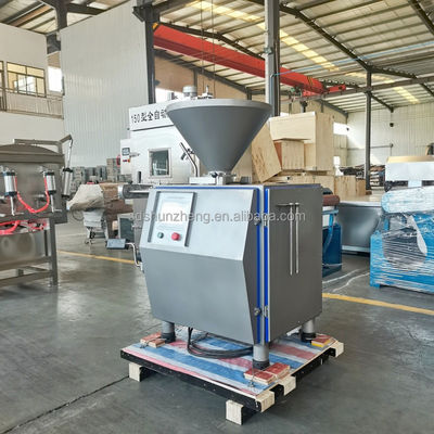 Fully Automatic Sausage Filling Machine Electric Hydraulic Vacuum Stuffer for Chorizo/Ham with Enema Knot-Tying Large Capacity
