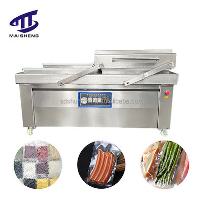 Maisheng Automatic Industrial Continuous Vacuum Sealer Packing Machine Chicken Feet Sausage Meat Vacuum Packaging Machine