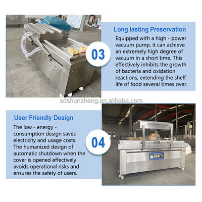 Double Chamber Meat Vacuum Packing Machine Vacuum Chicken Packaging Sealer Commercial Use