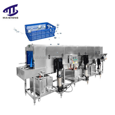 Industrial Plastic Crates Washing Machine  304 Stainless Steel Tunnel Washer for Turnover Storage Box With Lid