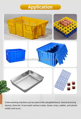Industrial Plastic Crates Washing Machine  304 Stainless Steel Tunnel Washer for Turnover Storage Box With Lid